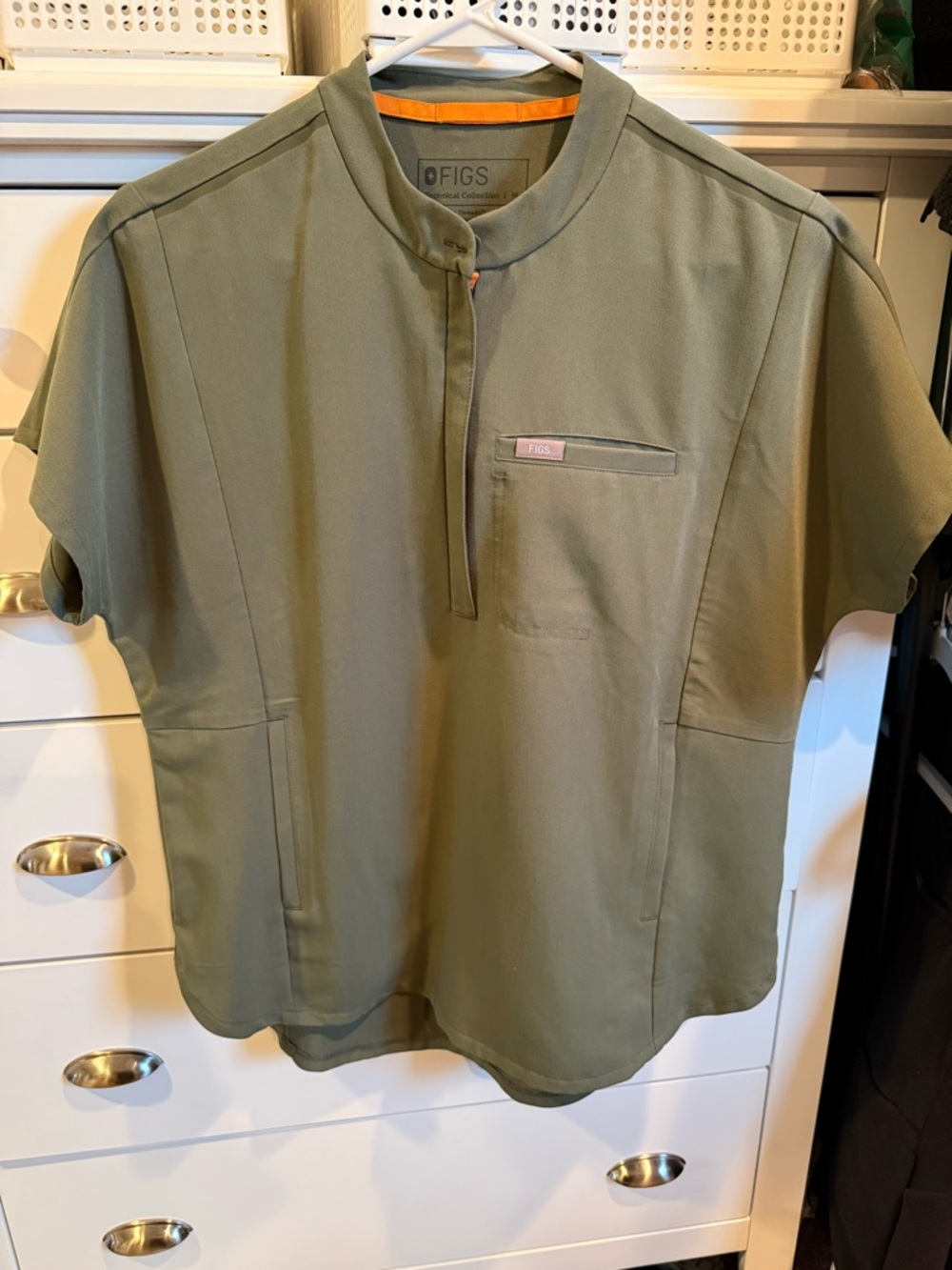 FIGS Montex scrub top MOSS